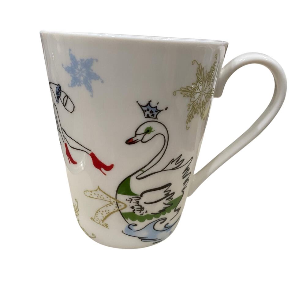 ONE Lenox Porcelain Mug - “12 Days of Christmas” (Days 7, 8, 9) Replacement Cup